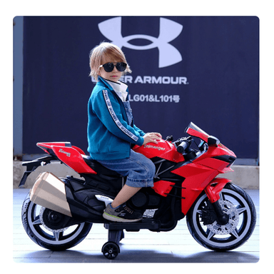 MOTO ELECTRICA NIÑOS ALTA GAMA LUCES LED Y SONIDOS ROJA - 5