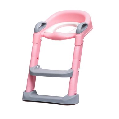 ESCALERA MUNDO ONLINE ASIENTO ADAPTADOR BAÑO NIÑOS/BEBÉS ROSADO - 1
