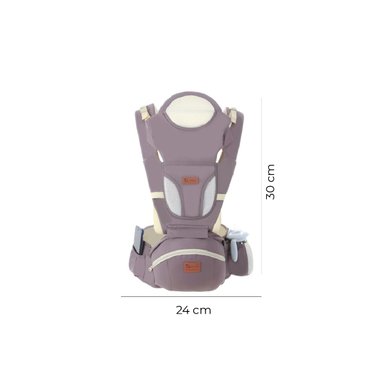 PORTABEBÉ MUNDO ONLINE ERGONÓMICO CON SOPORTE Y BOLSO GRIS - 7