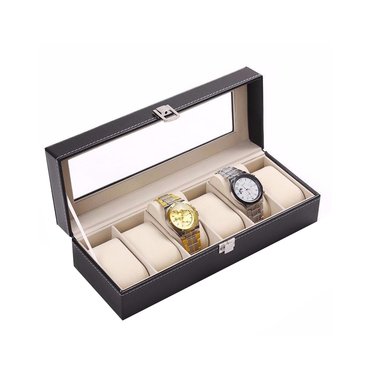 CAJA ORGANIZADORA 6 RELOJES DE LUJO EXCELENTE CALIDAD - 1