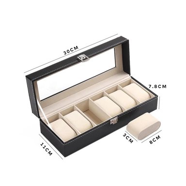 CAJA ORGANIZADORA 6 RELOJES DE LUJO EXCELENTE CALIDAD - 7
