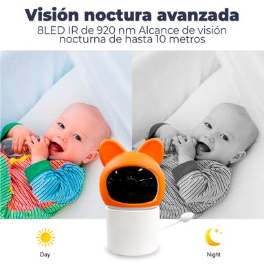 CAMARA MONITOR BEBE VISION NOCTURNA LCD 4.3 CON MICROFONO - 5