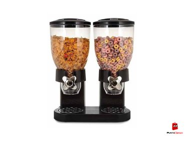 DISPENSADOR DE CEREAL Y SEMILLAS DOBLE CON PEDESTAL - PS - 1