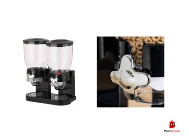 DISPENSADOR DE CEREAL Y SEMILLAS DOBLE CON PEDESTAL - PS - 2