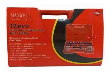 SET HERRAMIENTAS MAXWELL CAJA DADOS 32 PIEZAS CHICHARRA PS - 3