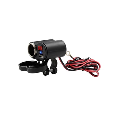 CARGADOR PUNTOSTORE USB Y ENCENDEDOR PARA MOTOS CONEXIÓN 12V - PS - 1