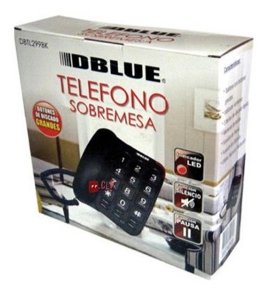 TELÉFONO FIJO DBLUE NOTIFICACIÓN LLAMADA LUMINOSO BLANCO - PS - 2