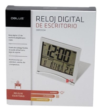 RELOJ DIGITAL DE ESCRITORIO CON TEMPERATURA Y ALARMA - PS - 4
