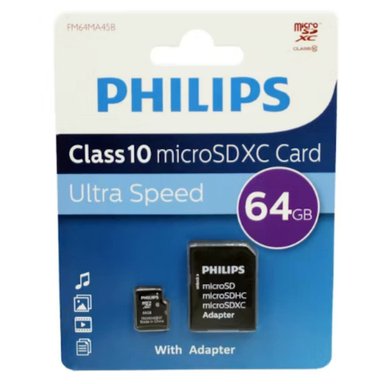 TARJETA SDXC PHILIPS MEMORIA MICROSDXC 64GB CLASS 10 - PS - 1