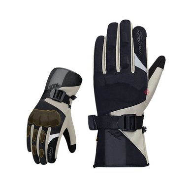 GUANTES PARA MOTO MADBIKE TÉRMICOS CON PROTECCIÓN NUDILLOS BEIGE - PS - 3