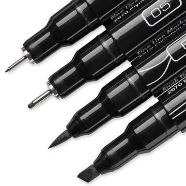 TIRALINEAS Y MARCADOR PRISMACOLOR PREMIER SET 4 NEGROS - 3