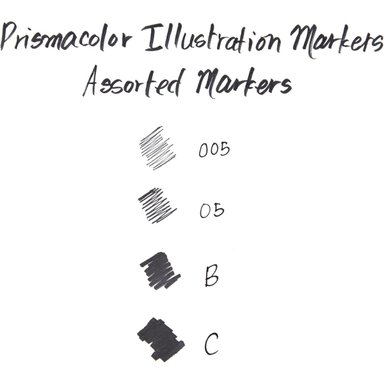 TIRALINEAS Y MARCADOR PRISMACOLOR PREMIER SET 4 NEGROS - 4