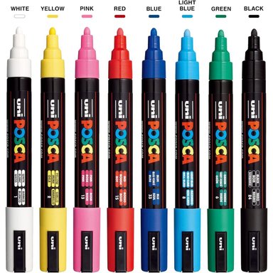 MARCADORES POSCA 5M SET 8 COLORES BASICOS - 2