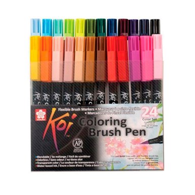 SET 24 MARCADORES KOI LETTERING ACUARELABLES PUNTA PINCEL - 1