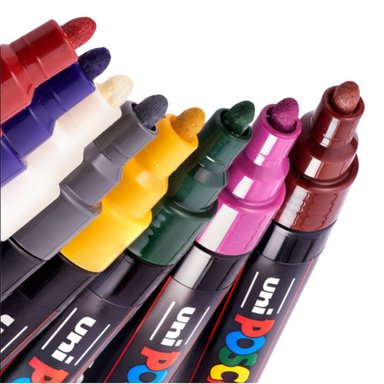 MARCADORES POSCA 5M SET 8 COLORES OSCUROS - 2