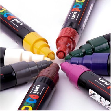 MARCADORES POSCA 5M SET 8 COLORES OSCUROS - 3
