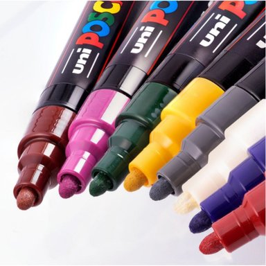 MARCADORES POSCA 5M SET 8 COLORES OSCUROS - 4