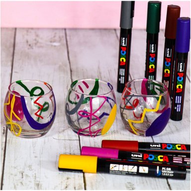 MARCADORES POSCA 5M SET 8 COLORES OSCUROS - 5