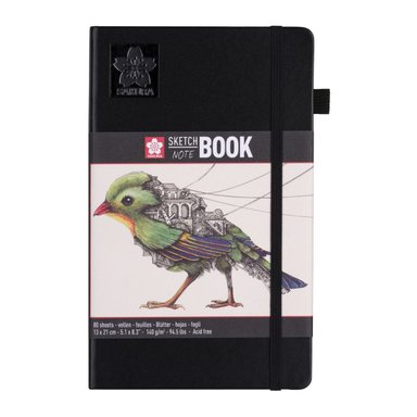 LIBRETA SAKURA 21X13CM 140GR 80 HOJAS BLANCO CREMA - 1