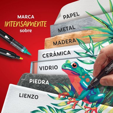SET 5 MARCADORES ACRILICOS SHARPIE PUNTA PINCEL COLORES - 4