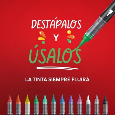SET 5 MARCADORES ACRILICOS SHARPIE PUNTA PINCEL COLORES - 7