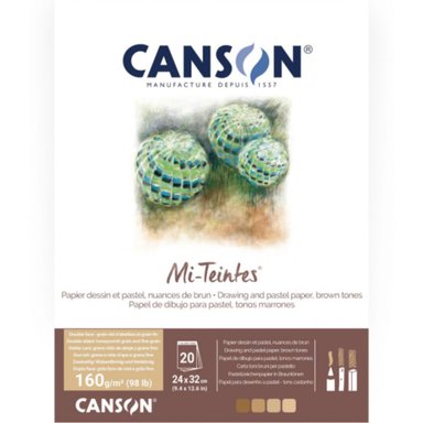 BLOCK PASTEL CANSON MI-TEINTES 4 TIERRA 160GR 32X41CM 20HJS - 1
