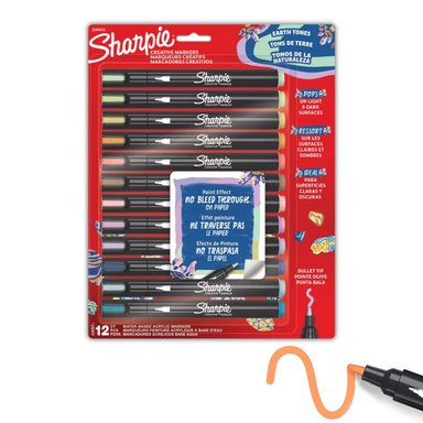 SET 12 MARCADORES SHARPIE ACRYLIC PUNTA REDONDA NATURALEZA - 1