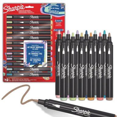 SET 12 MARCADORES SHARPIE ACRYLIC PUNTA REDONDA NATURALEZA - 3