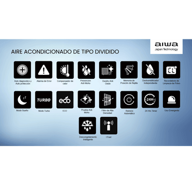 AIRE ACONDICIONADO AIWA SPLIT INVERTER 24000BTU AW-24INVG - 7