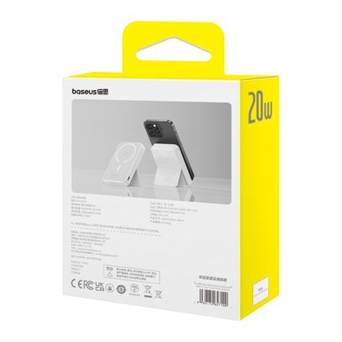 POWERBANK BASEUS MAGPRO 5000MAH 20W INALÁMBRICO PD CON SOPORTE MAGNÉTICO - BLANCO - 9