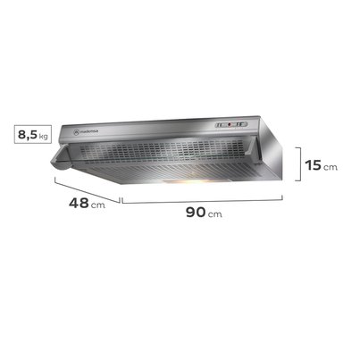 Campana de Cocina Extractora 90 cm Double Function MX U190 - 2