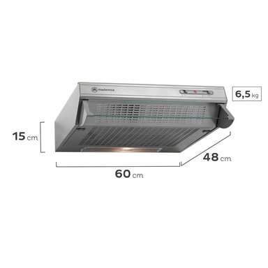 Campana de Cocina Extractora 60 cm Double Function MX U160S - 2