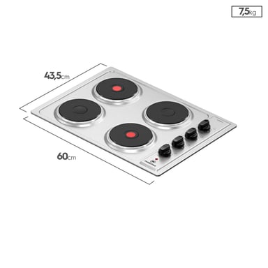 Encimera Eléctrica 4 Platos Mademsa M EE48ED A Inox - 2