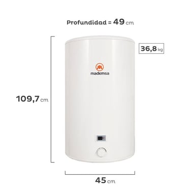 Termo Eléctrico Mademsa 120 Litros Mural Term 120 Blanco - 2