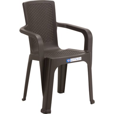 SILLA COMEDOR REYPLAST MANU RATTAN CAFE TERRAZA CAMPING CON APOYABRAZOS - 2