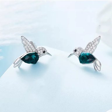AROS VOUSEZ COLIBRI VERDE PLATA 925 - 2