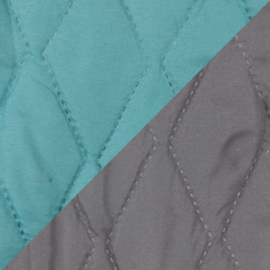 QUILT BICOLOR MASEL 1,5 PLAZAS GRIS-TURQUESA - 2