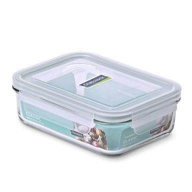 PACK DE 3 CONTENEDORES DE VIDRIO HERMETICO RECTANGULAR DE 1000 ML - 2