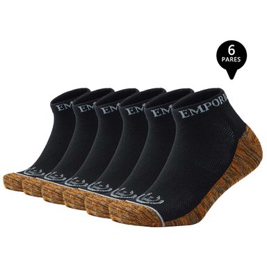PACK DE 6 CALCETINES TOBILLEROS DEPORTIVOS COBRE HOMBRE - 1