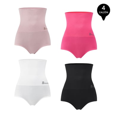 PACK DE 4 CALZON FAJA MUJER GIOVACCHINO REDUCTOR DE ABDOMEN LEVANTA GLUTEOS - 1