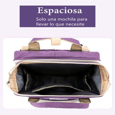 MOCHILA LUBABYCAS A02 MATERNAL 3 EN 1 CON CUNITA AZUL - 5