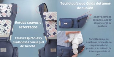 PORTABEBÉ LUBABYCAS ERGONÓMICO 6 EN 1 BY GRIS - 5