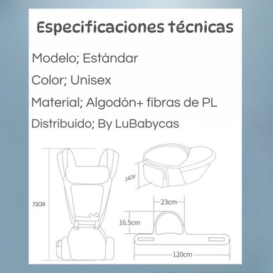 PORTABEBÉ LUBABYCAS ERGONÓMICO 6 EN 1 BY AZUL - 8