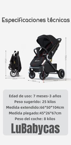COCHE PASEO LUBABYCAS REVERSIBLE PREMIUM ROSADO - 9