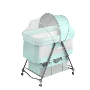 CUNA LUBABYCAS PRO ACERO INOXIDABLE VERDE BEBÉ CON ACCESORIOS - 1