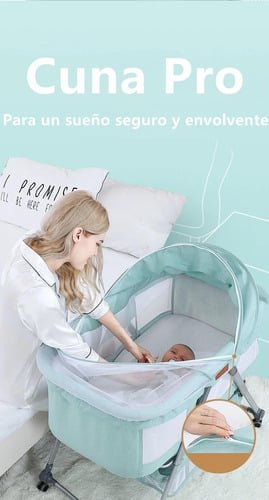 CUNA LUBABYCAS PRO ACERO INOXIDABLE VERDE BEBÉ CON ACCESORIOS - 3