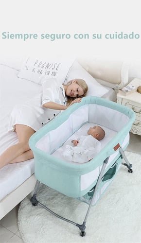 CUNA LUBABYCAS PRO ACERO INOXIDABLE VERDE BEBÉ CON ACCESORIOS - 5