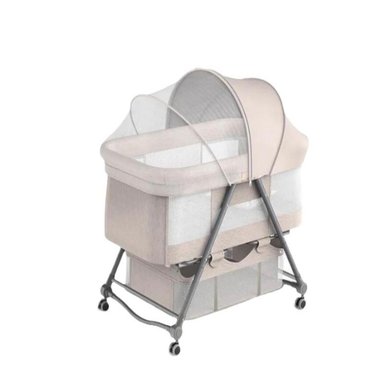 CUNA LUBABYCAS PRO ACERO INOXIDABLE CAFÉ BEBÉ CON ACCESORIOS - 1