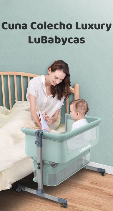 CUNA COLECHO LUBABYCAS LUXURY ACERO INOXIDABLE GRIS BEBÉ CON MOSQUITERO - 3