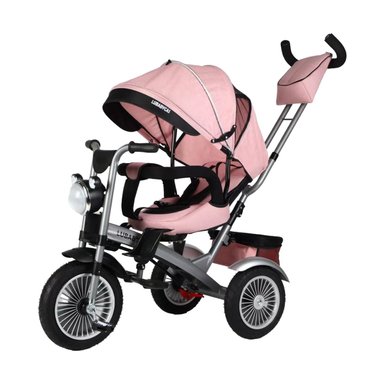 TRICICLO MULTIFUNCIONAL 360° CON FOCO LUBABYCAS ROSADO - 1